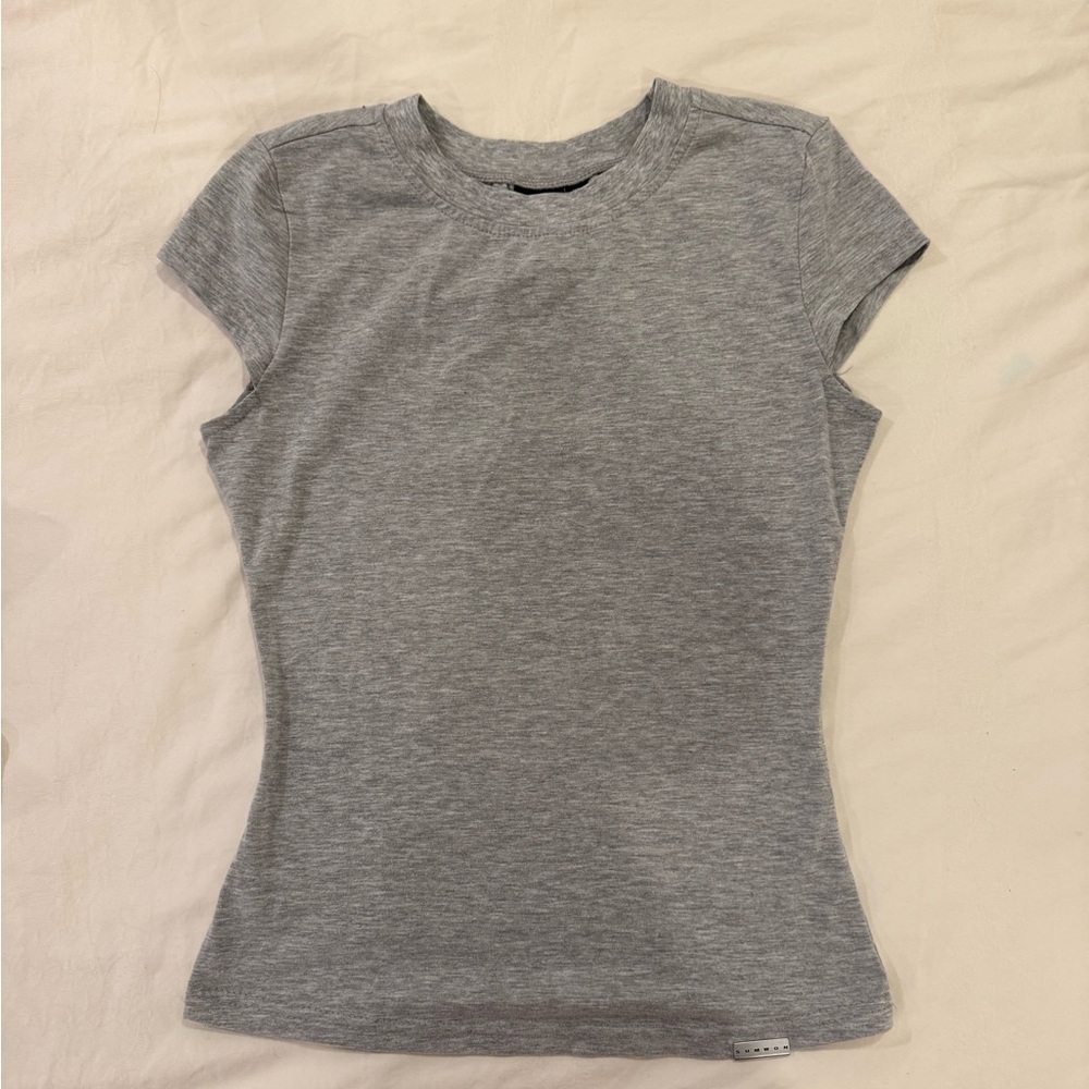 Gray Fitted T-Shirt
